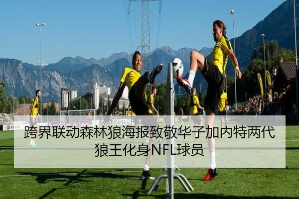 跨界联动森林狼海报致敬华子加内特两代狼王化身NFL球员